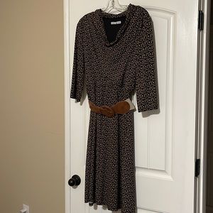 AnnaLee + Hope. Size 10. 3/4 sleeves Black with Brown detailing